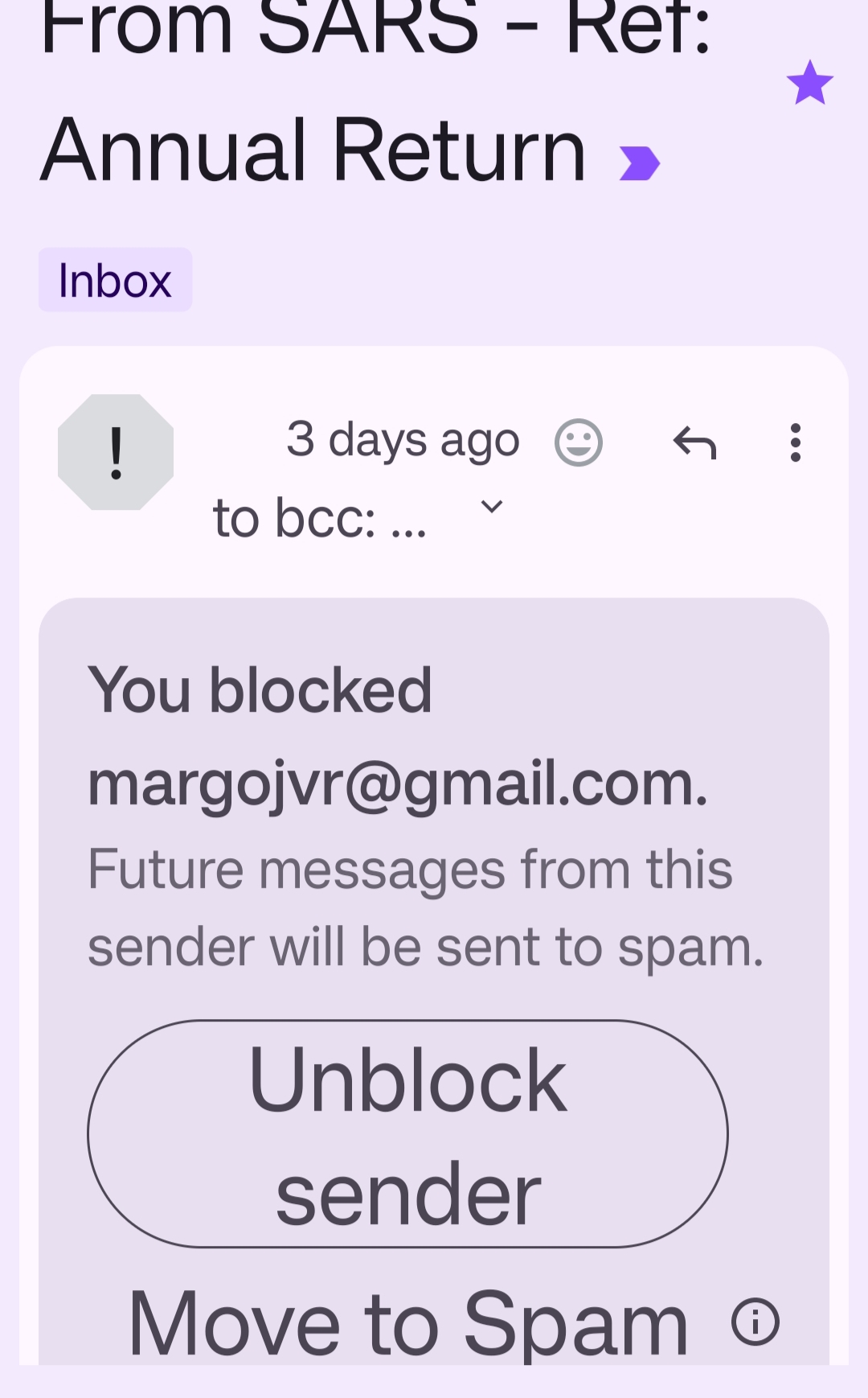 SARS EMAIL ADDRESS 