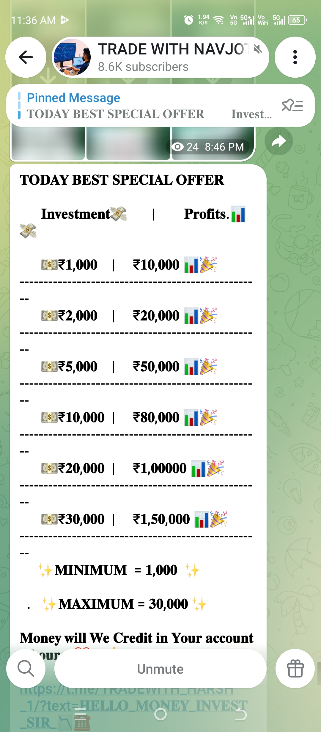 telegram investment scam