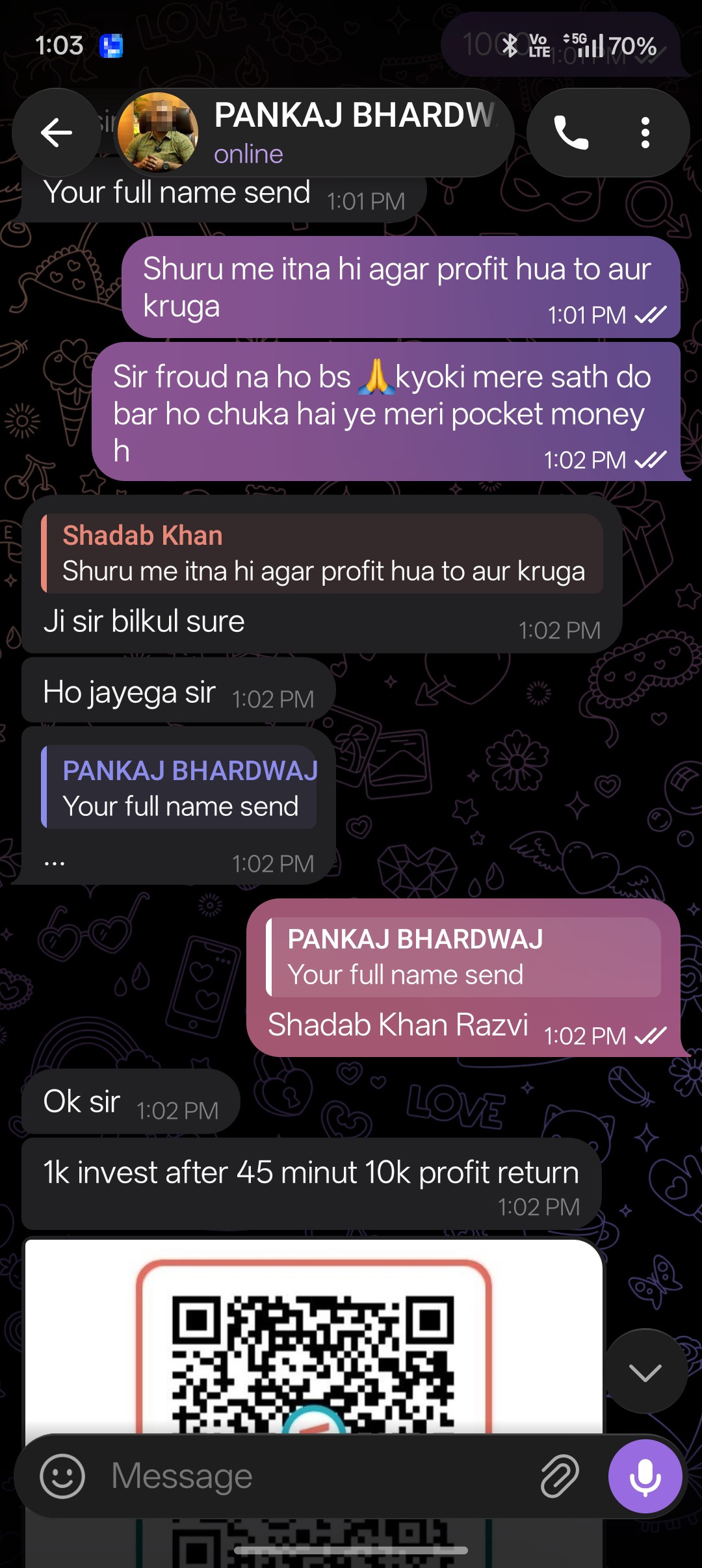 Pankaj bharadwaj scammer 😡 telegram  - image 2