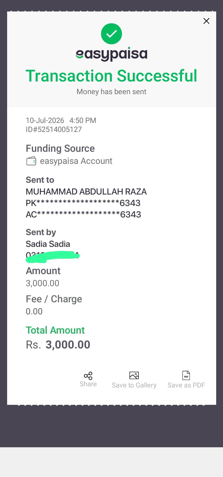 More Easypaisa num se UBL Account m Transfer Huwe hen Psise - image 5