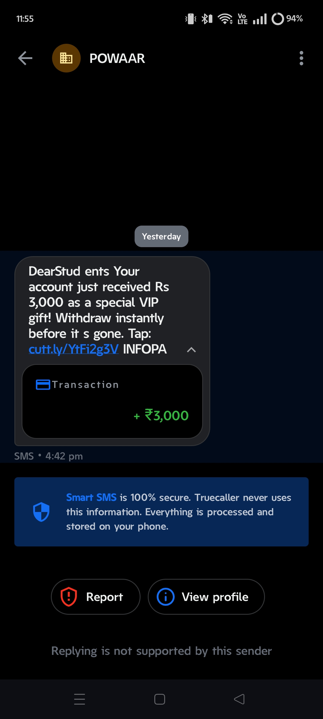 Money creadit scam
