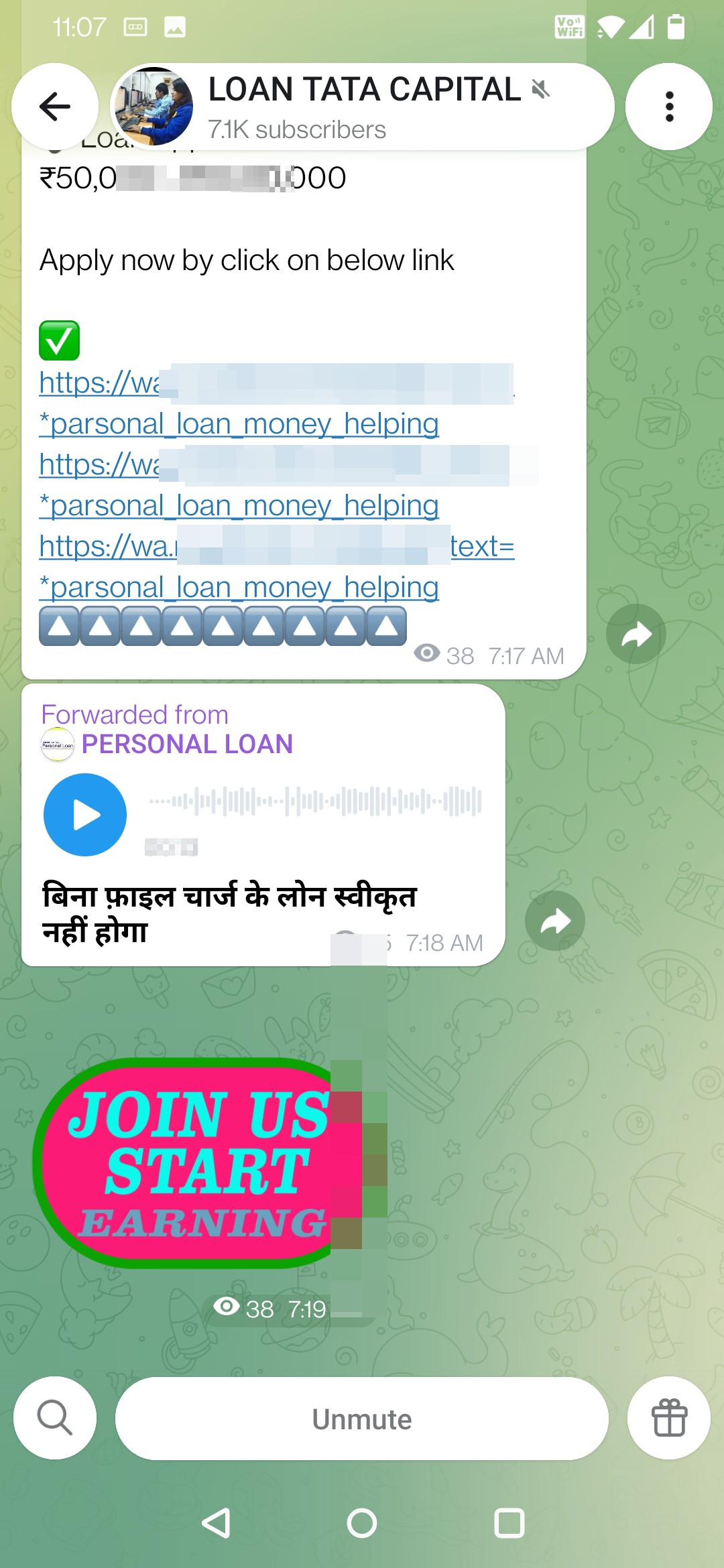 Telegram Fraud loan scam