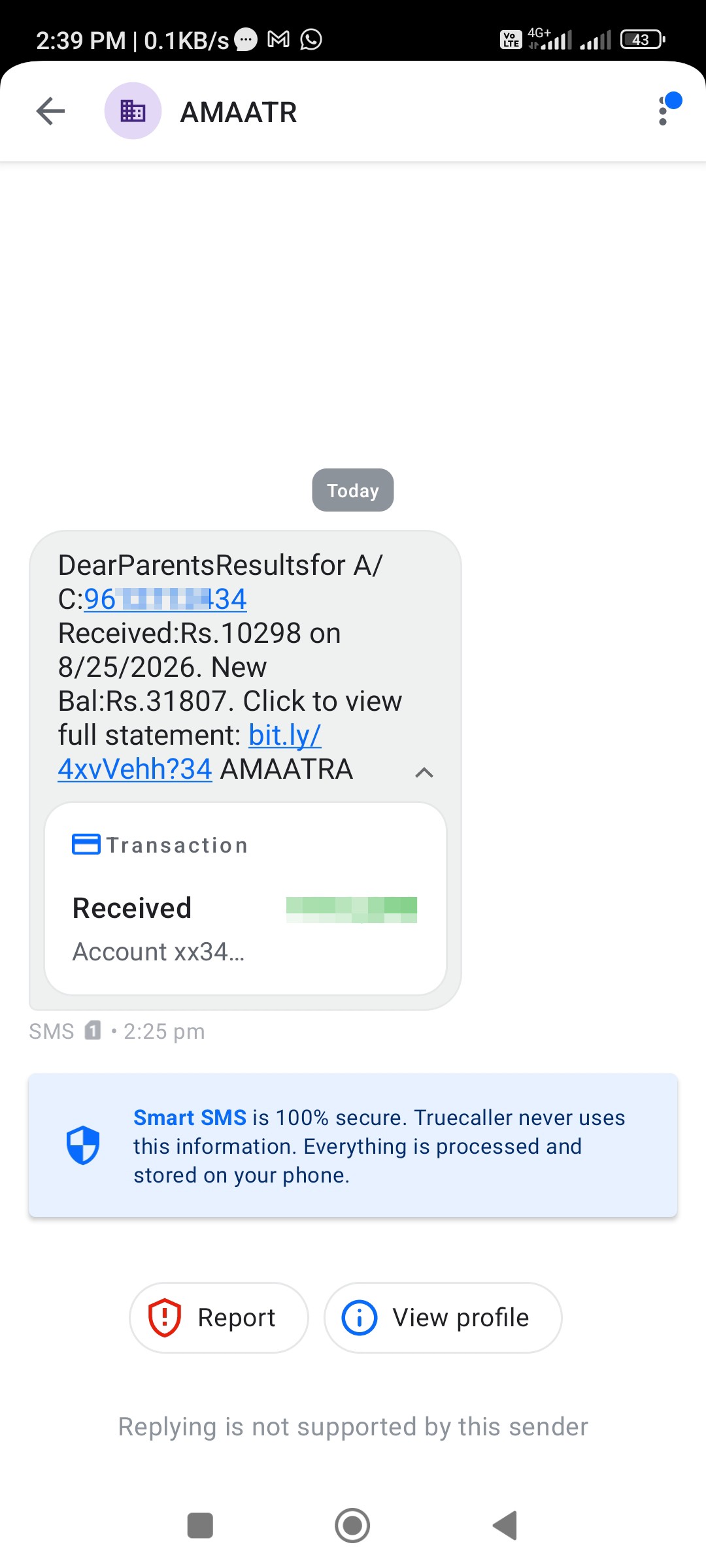 how comes msg like this without receiving any money 