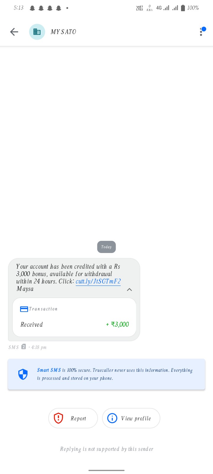 Scammer text