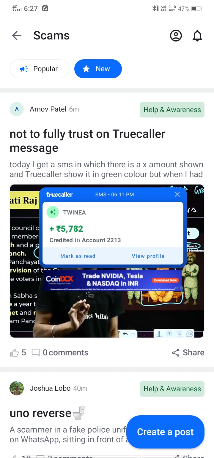 sorry my message is to aware not to blame Truecaller