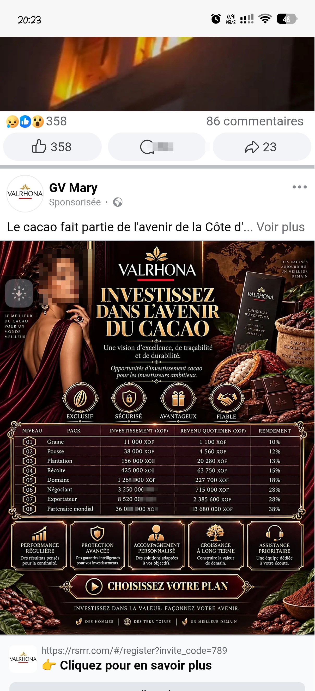 Online investment scam