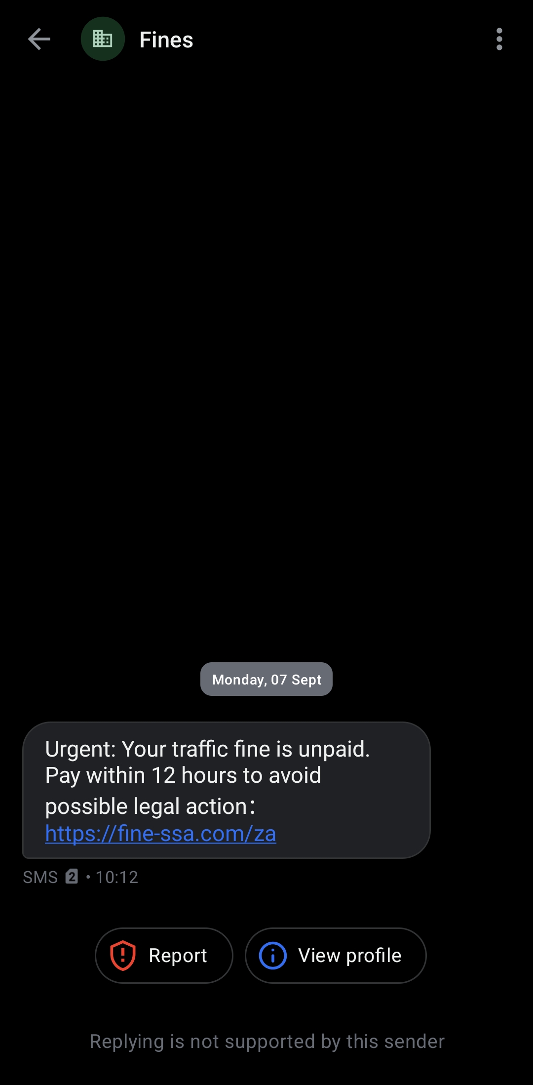Traffic Fine Scam