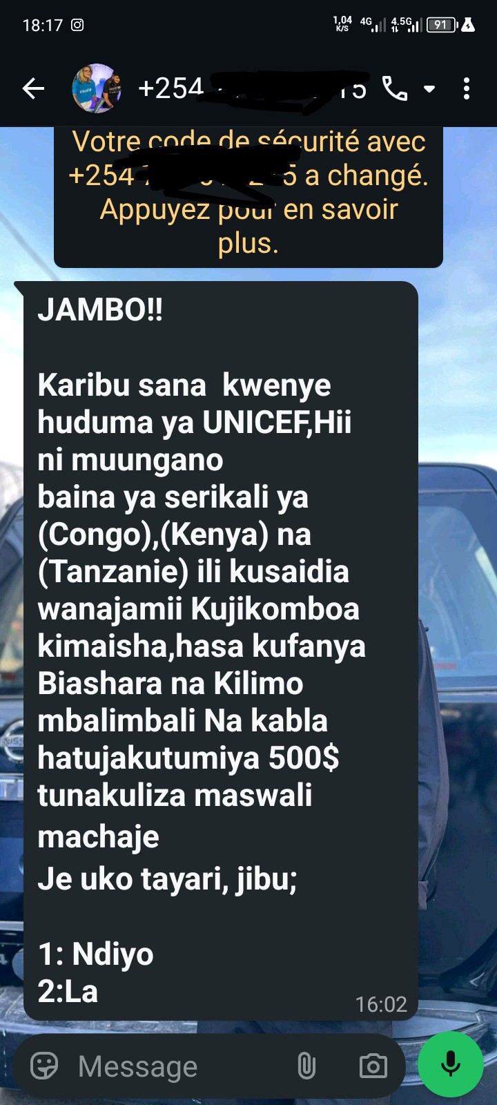Investment scam on WhatsApp: $100 for a promised $1000