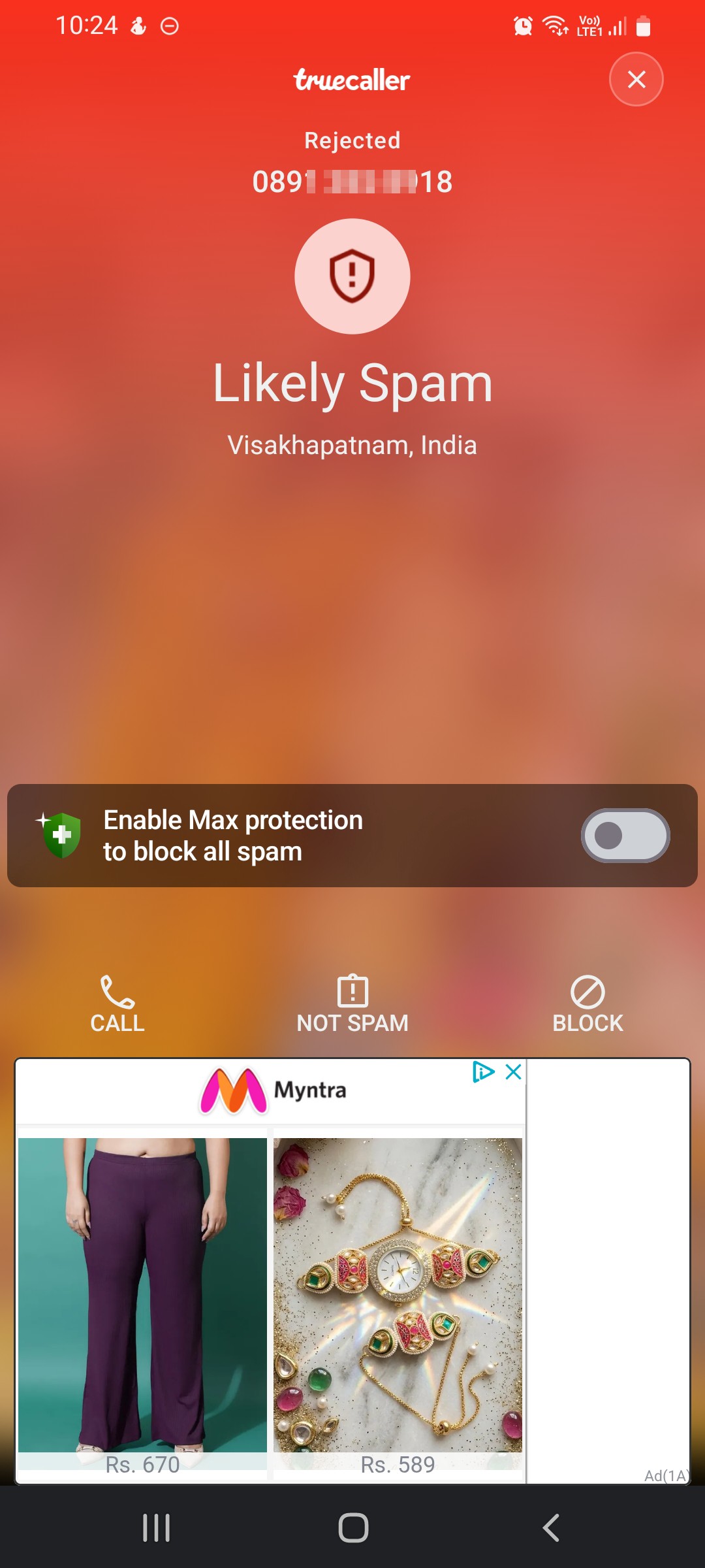 Scam call that come every after 5 min