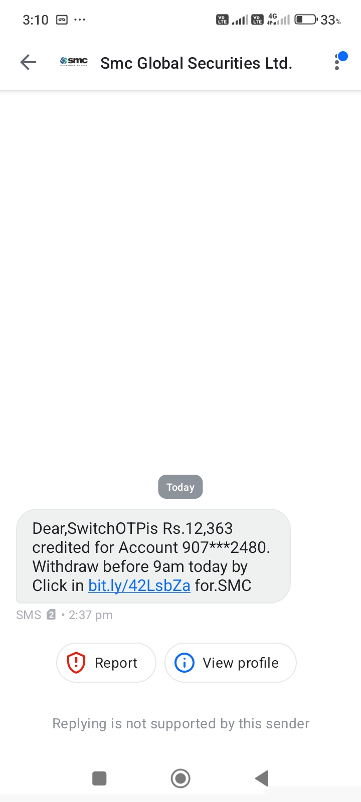 SMS scam