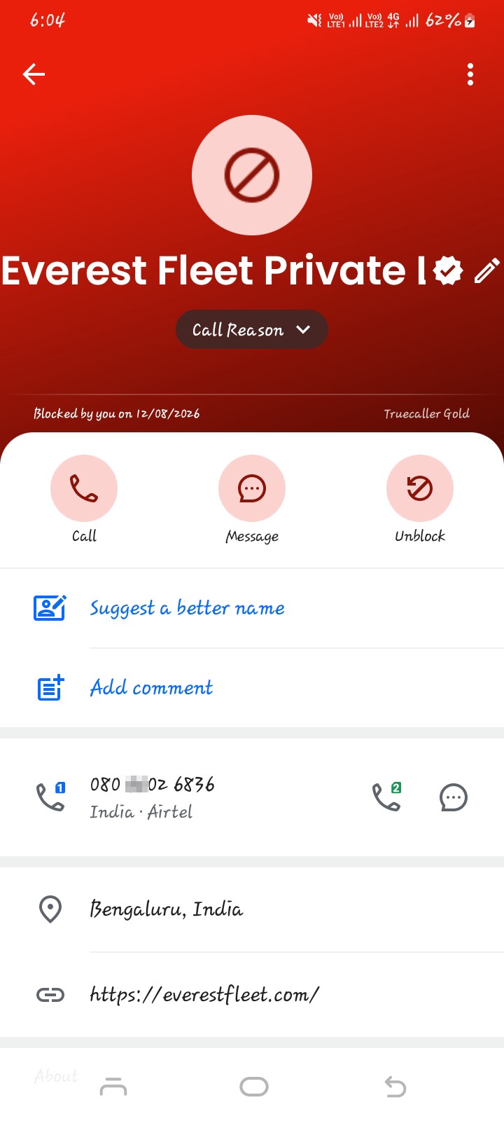 too many calls from company and loan frauds!  