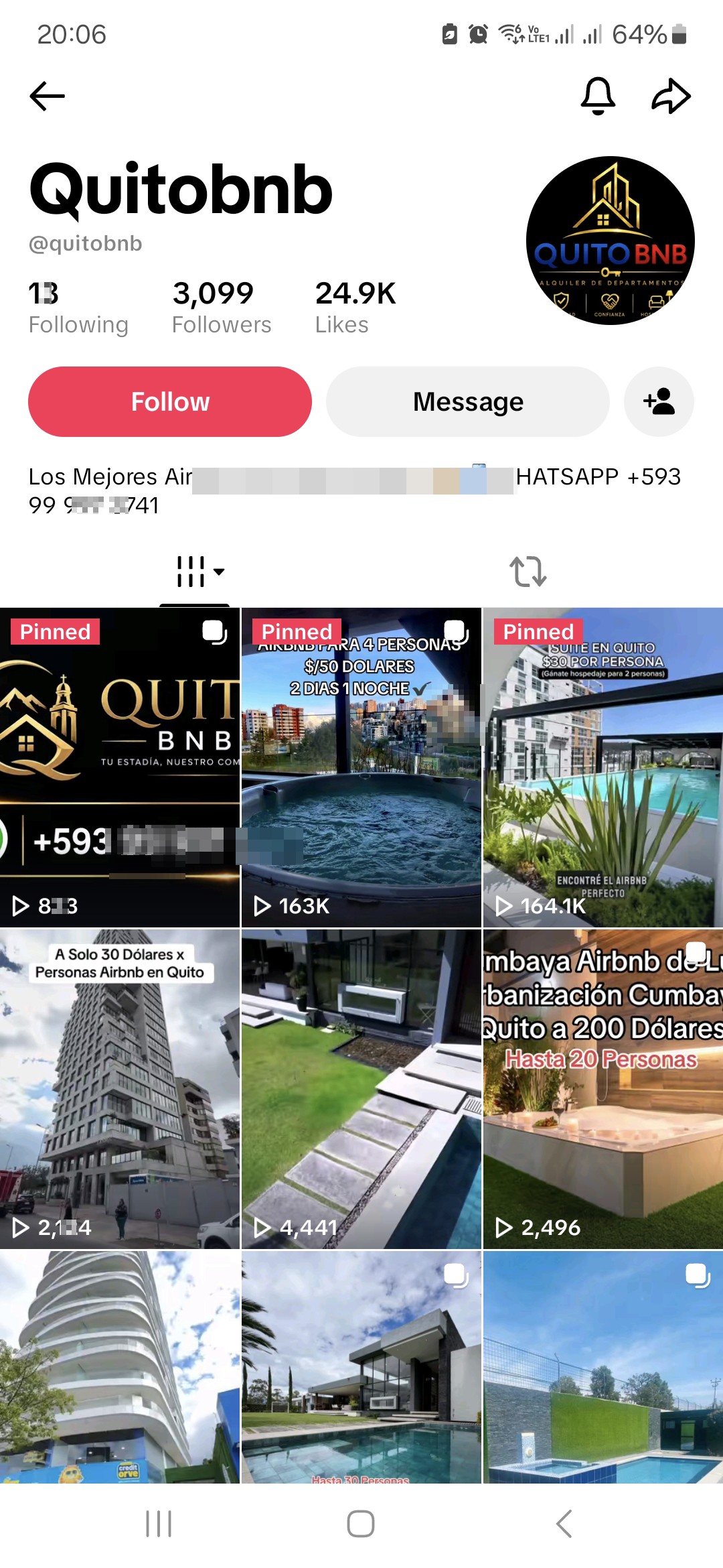 scam page with that WhatsApp impersonating Airbnbs - image 2