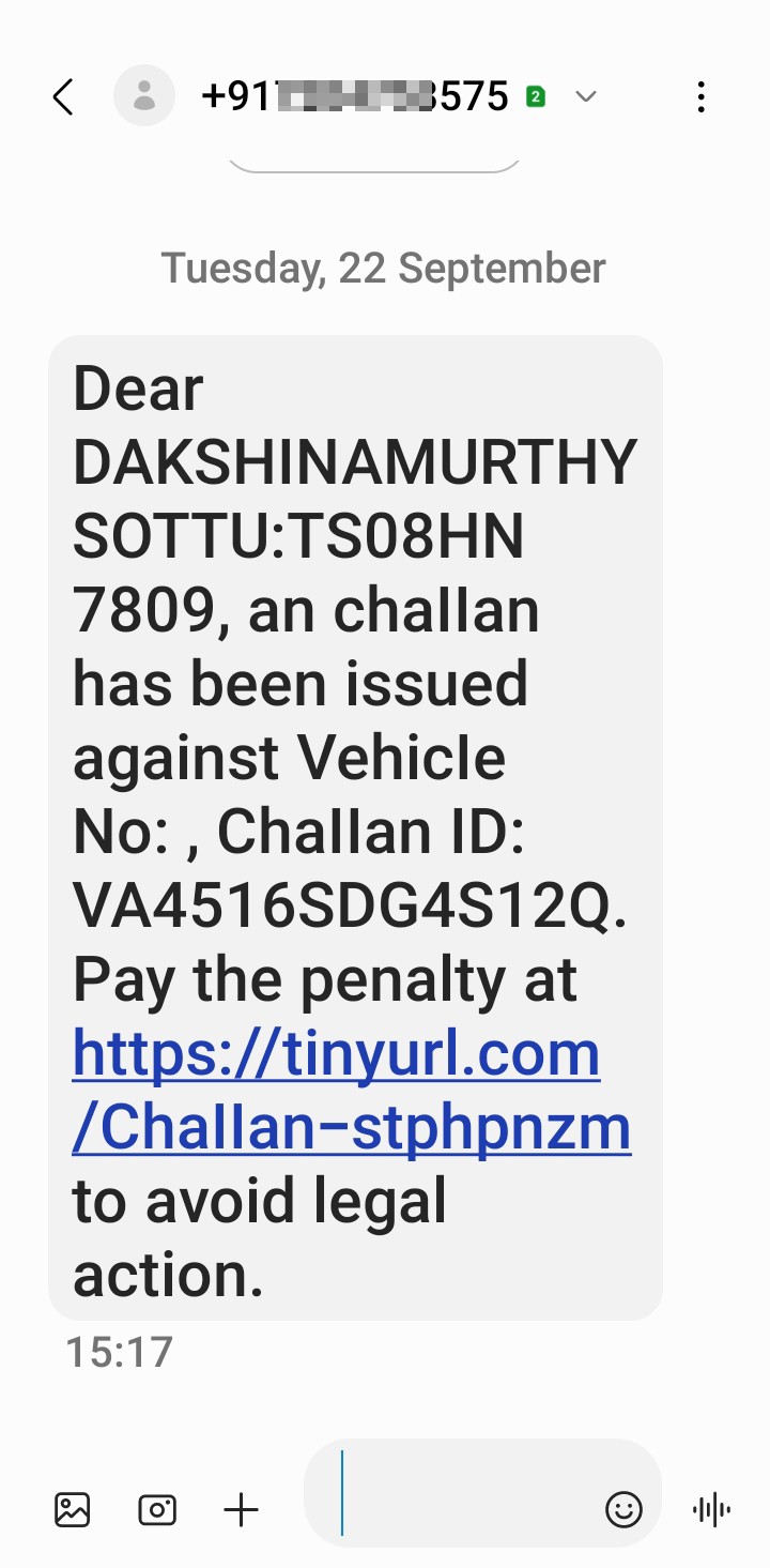 traffic e challan scam