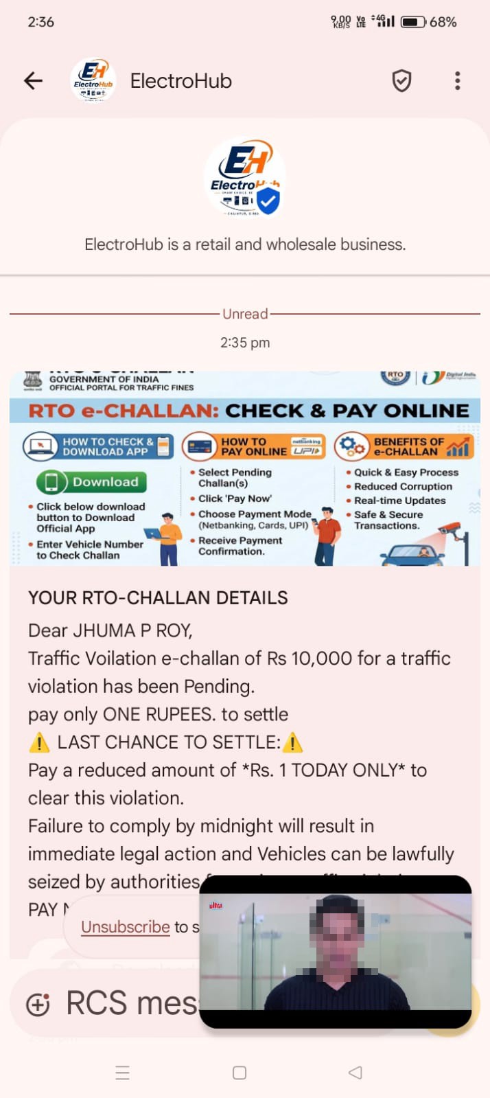 fake rto challan