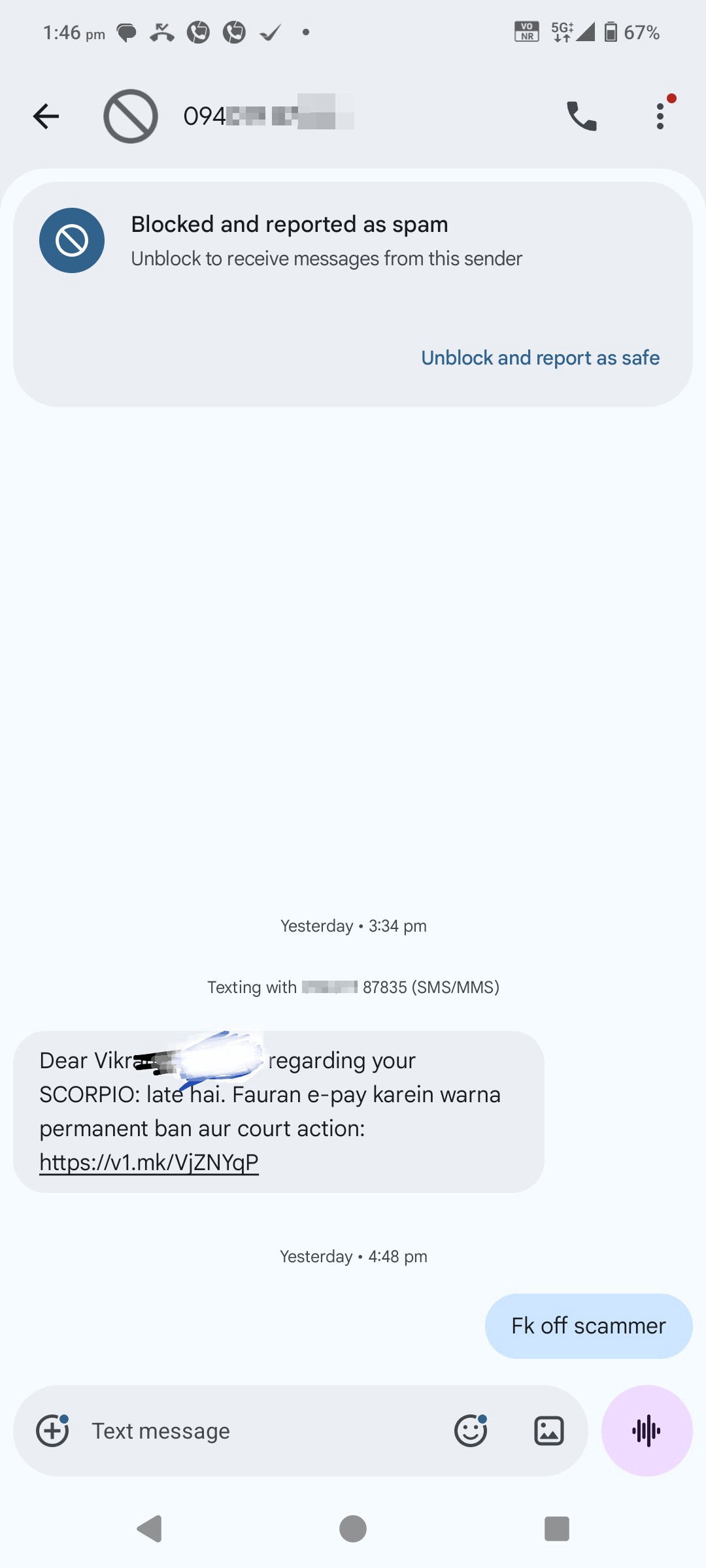 Car Challan scam