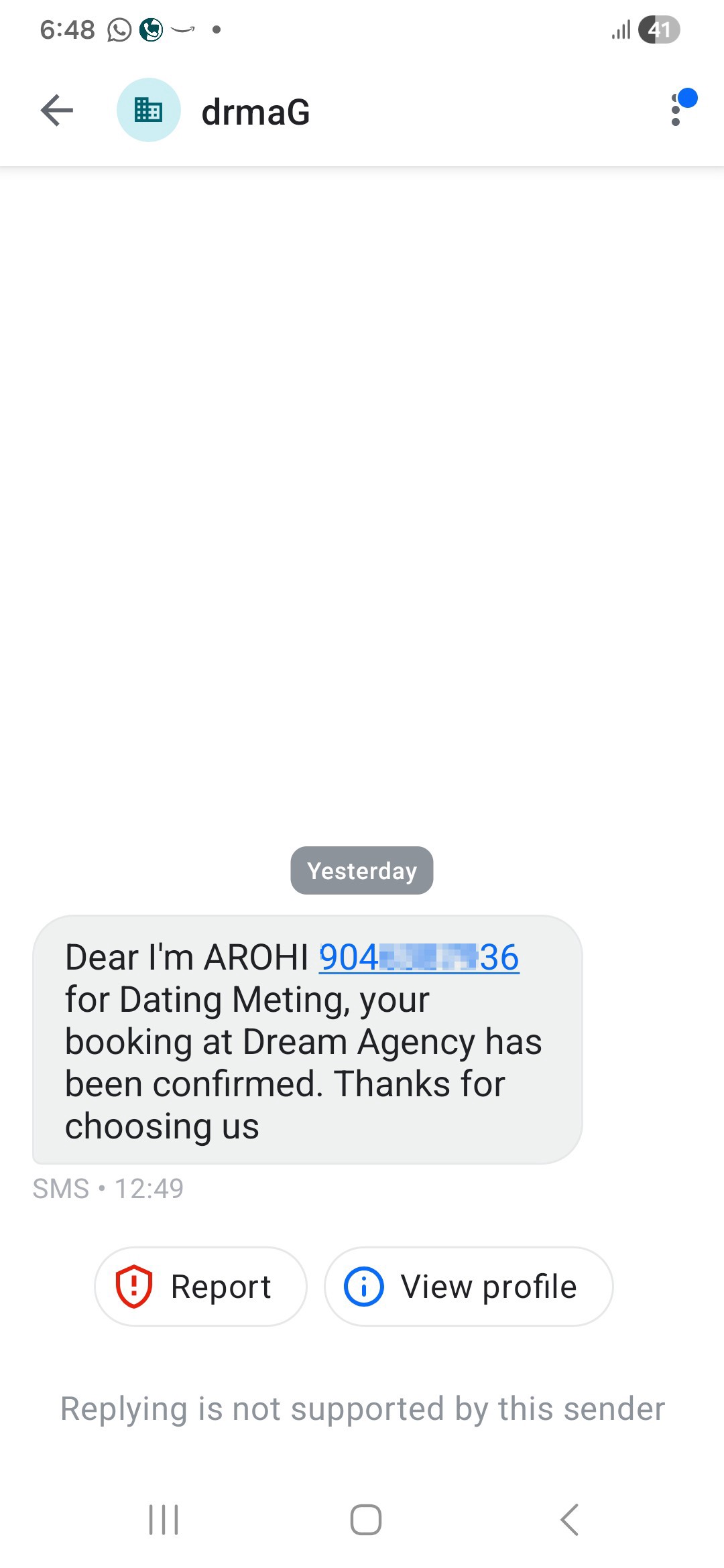 scammers massage 