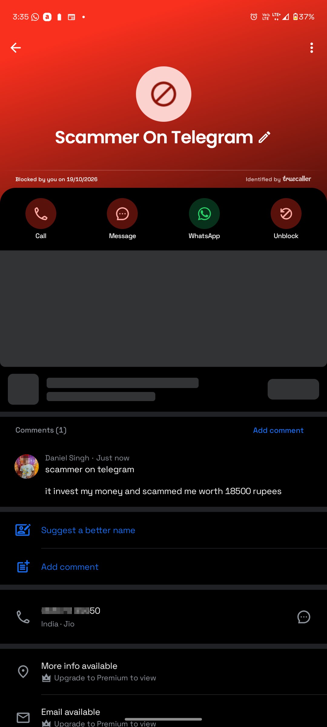 scammer on telegram 