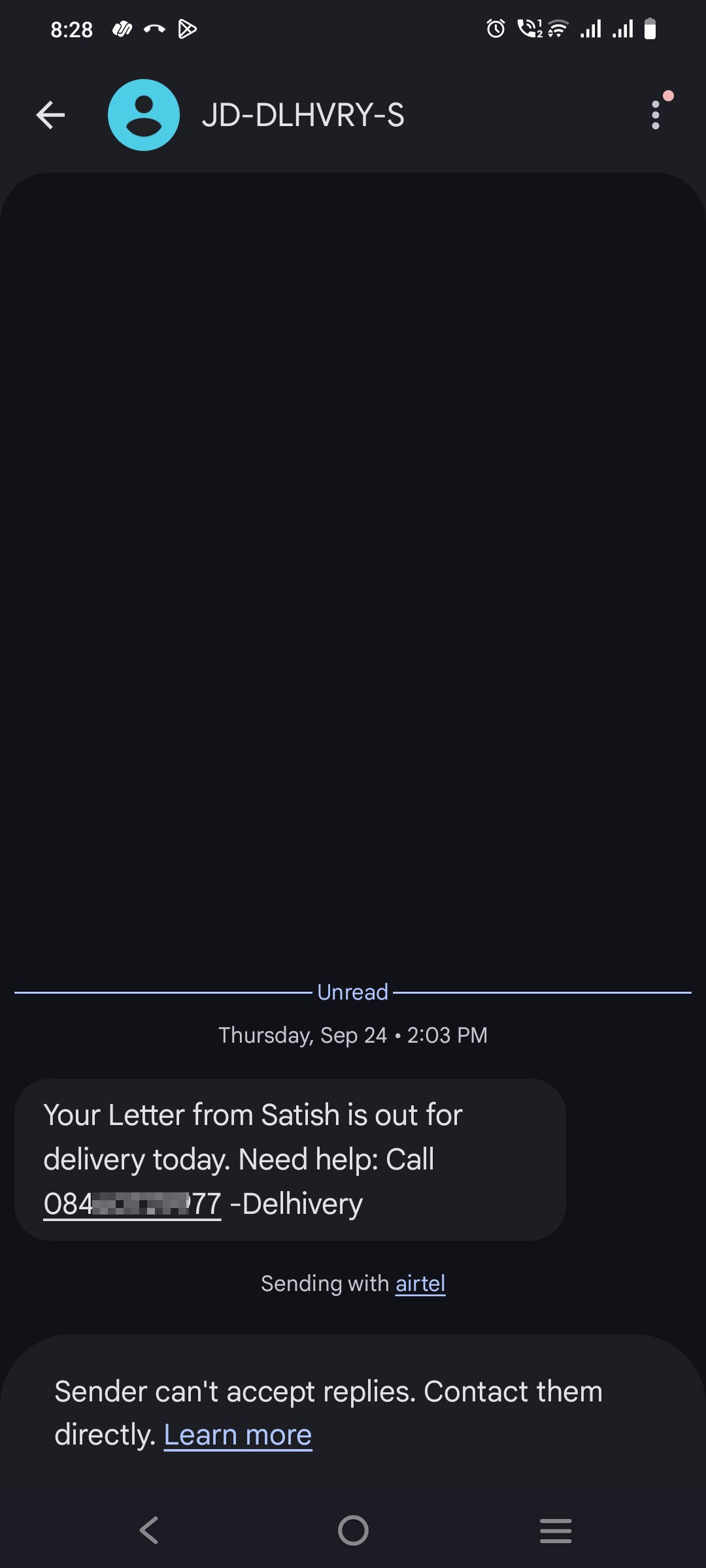 delivery scam