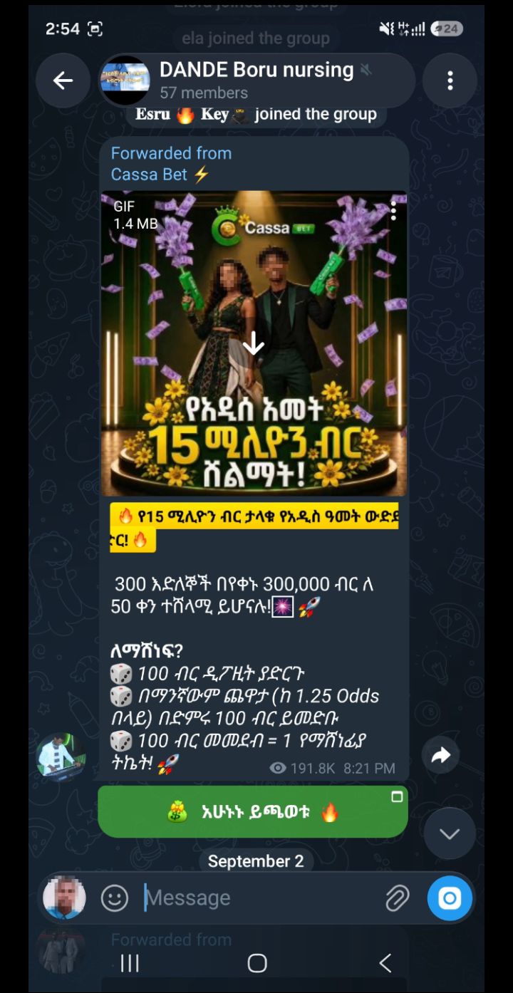 Scams on telegram
