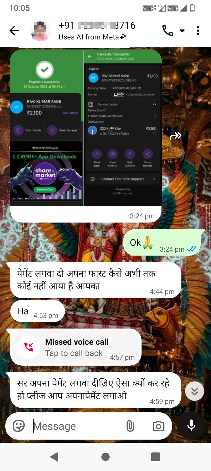 In the name of Farrod Saadi from Delhi
