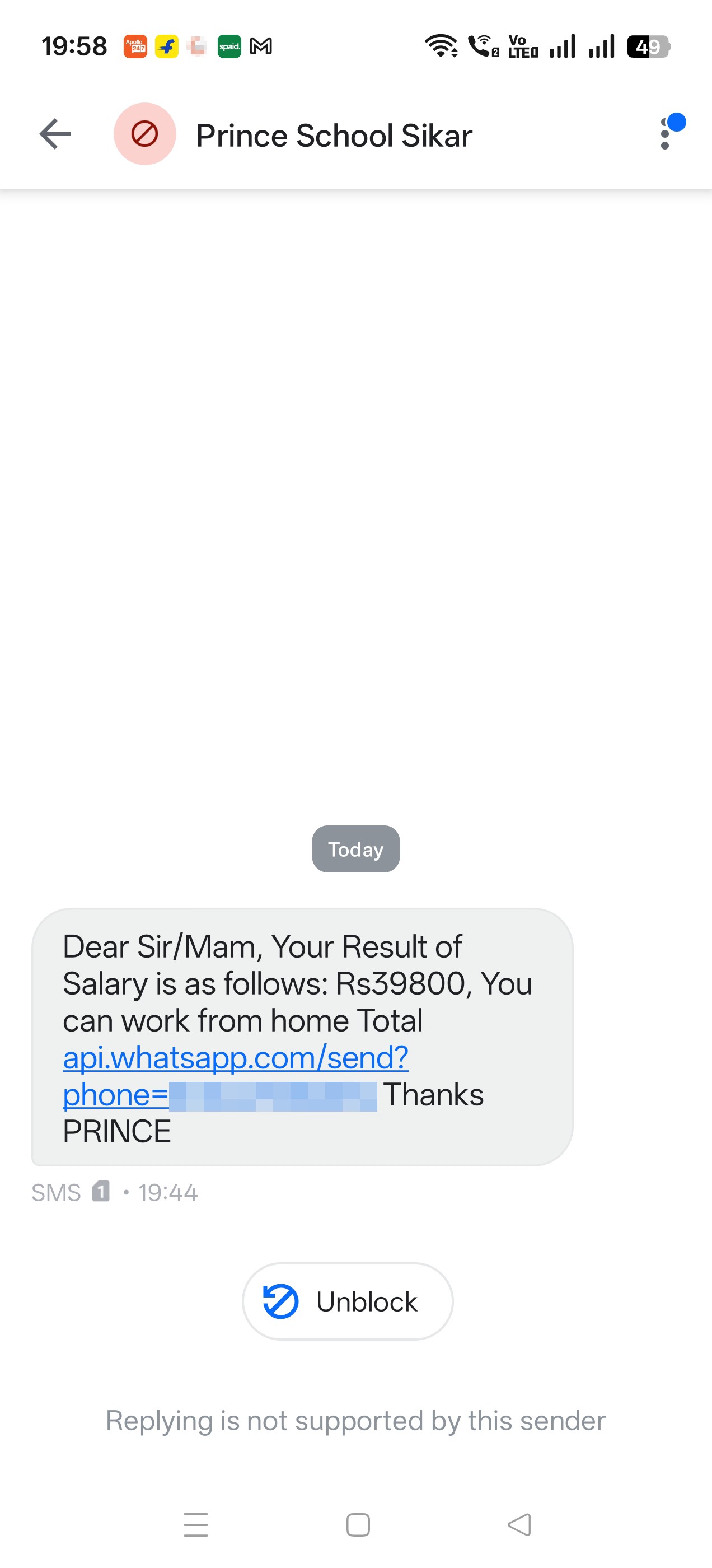 wishing/phishing scam