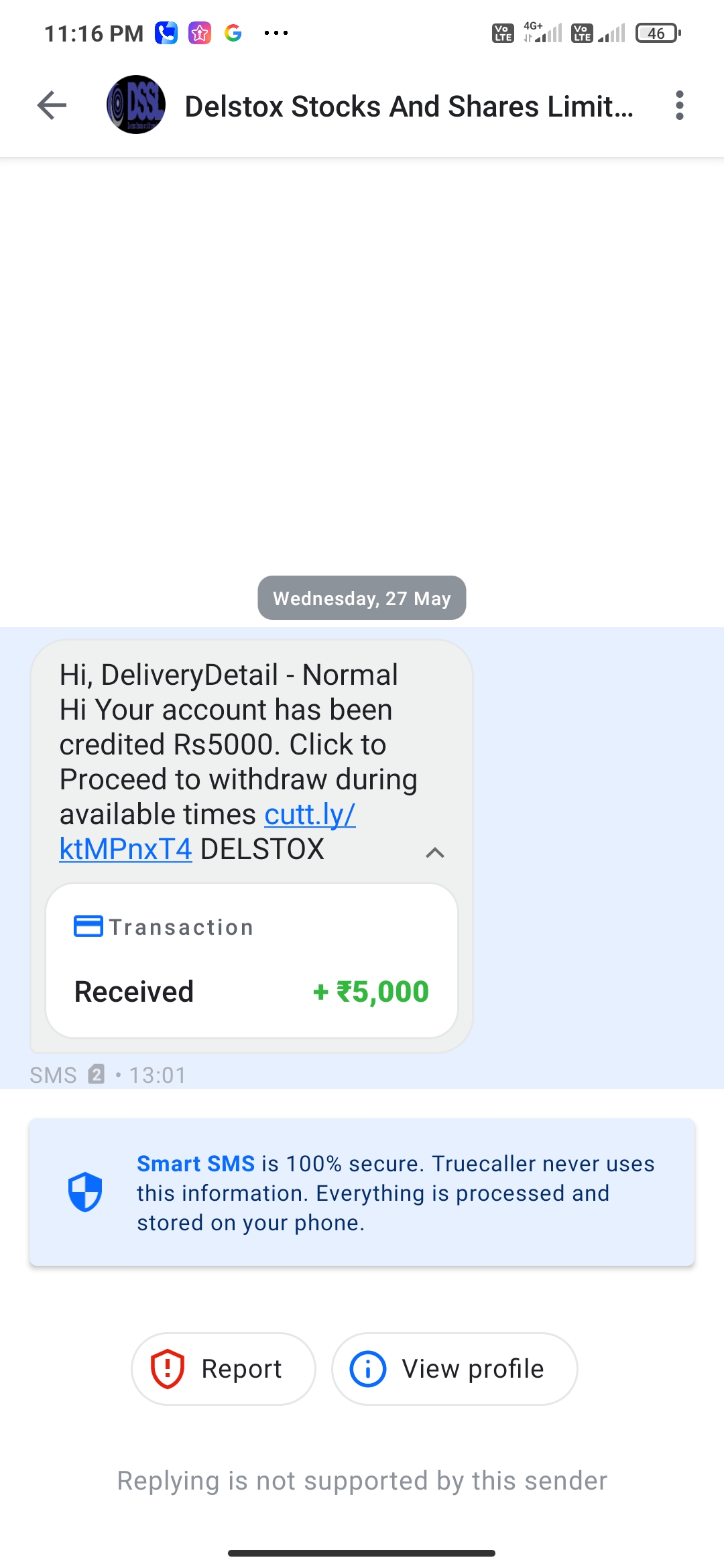Money Fraud messages