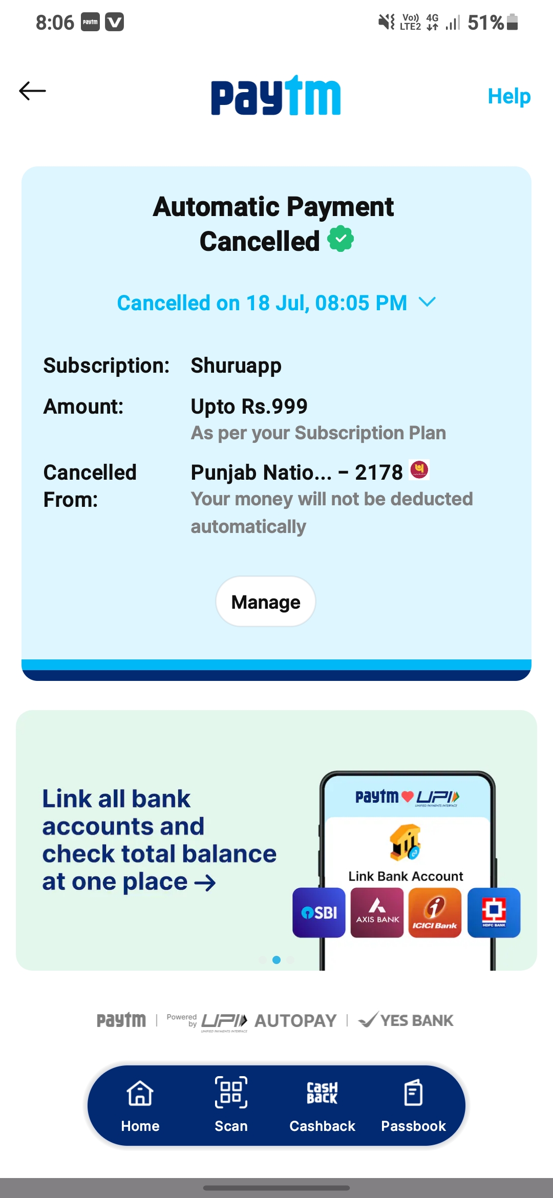 My Rs 999 has been deducted in the first news local app, so how to get it back? 