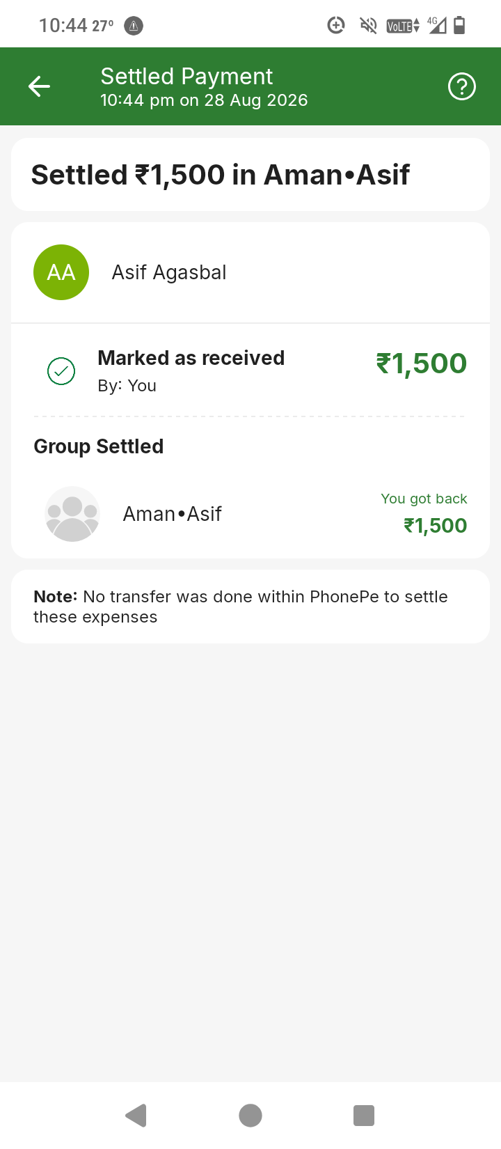 There has been a payment fraud with PhonePe involving ₹1500 with me.
