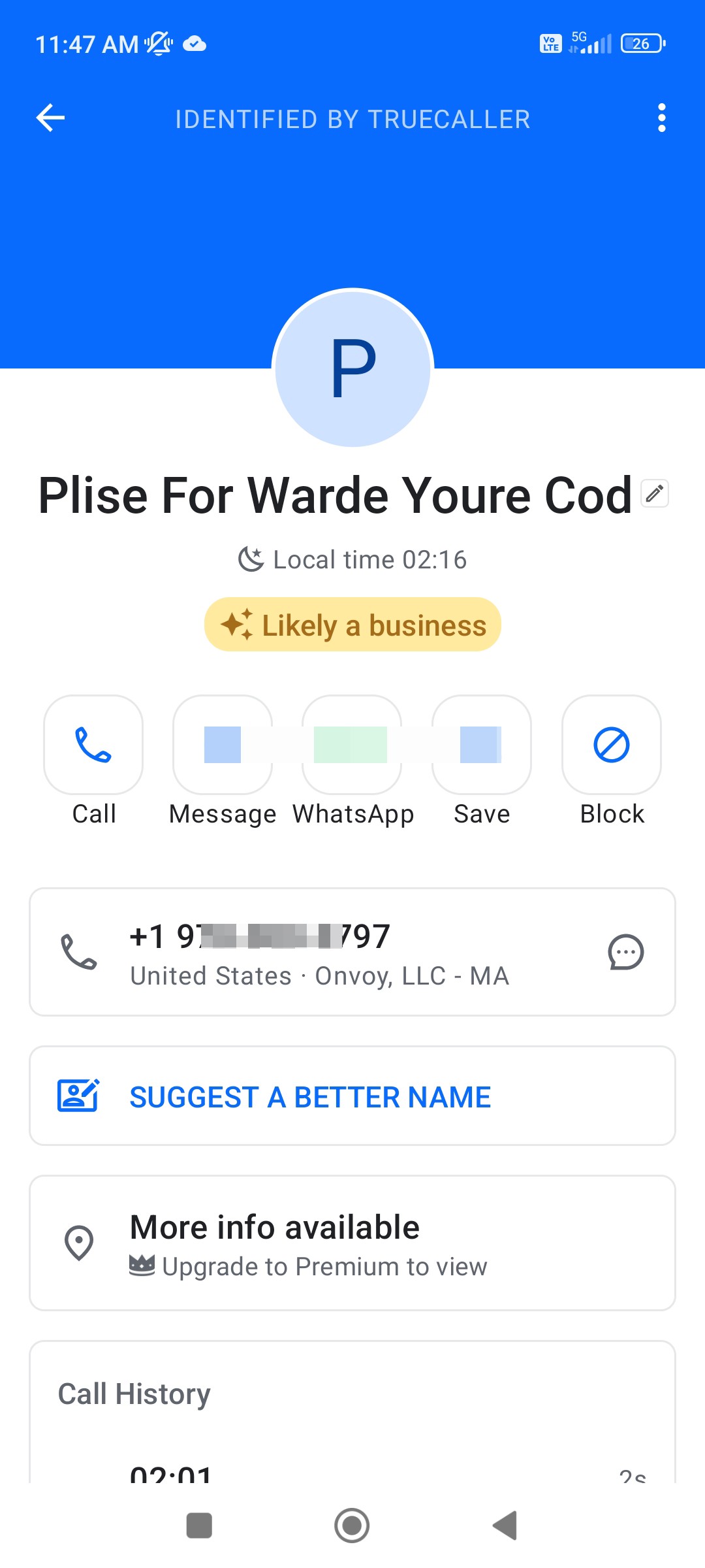 I don't know this is scam or not please check Truecaller this I'd .