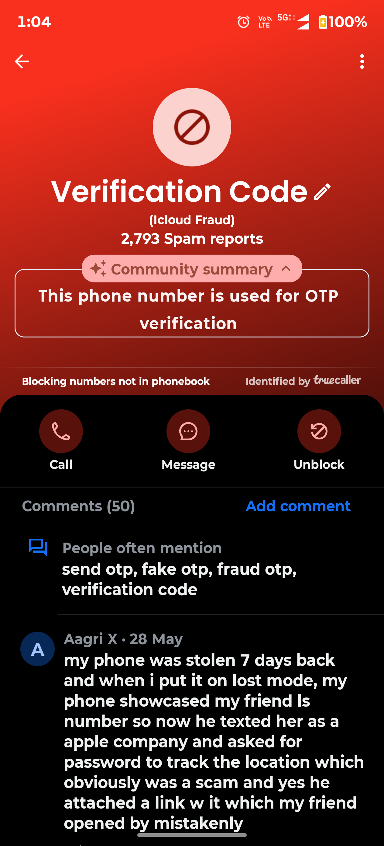 OTP Based scam and froud 