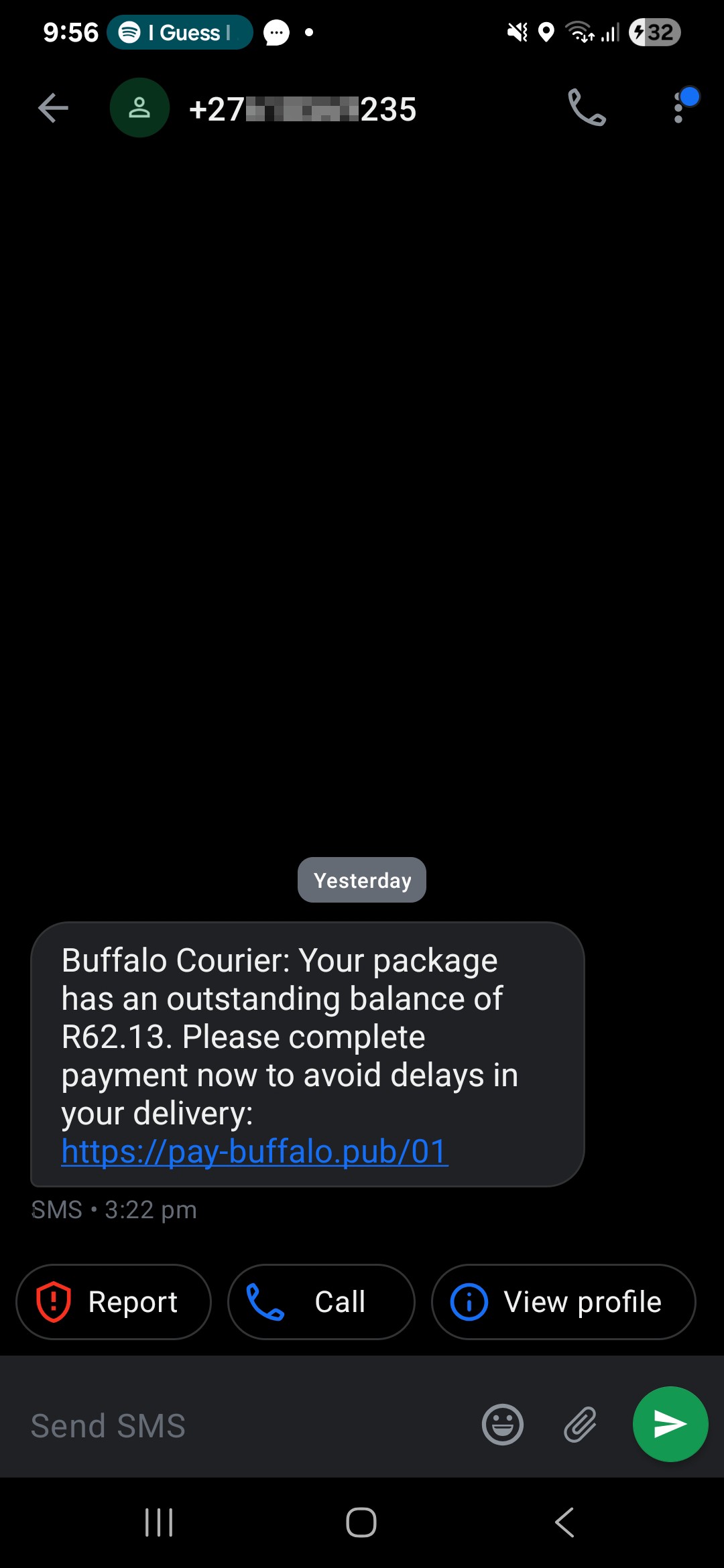 phishing attempt ( buffalo courier)