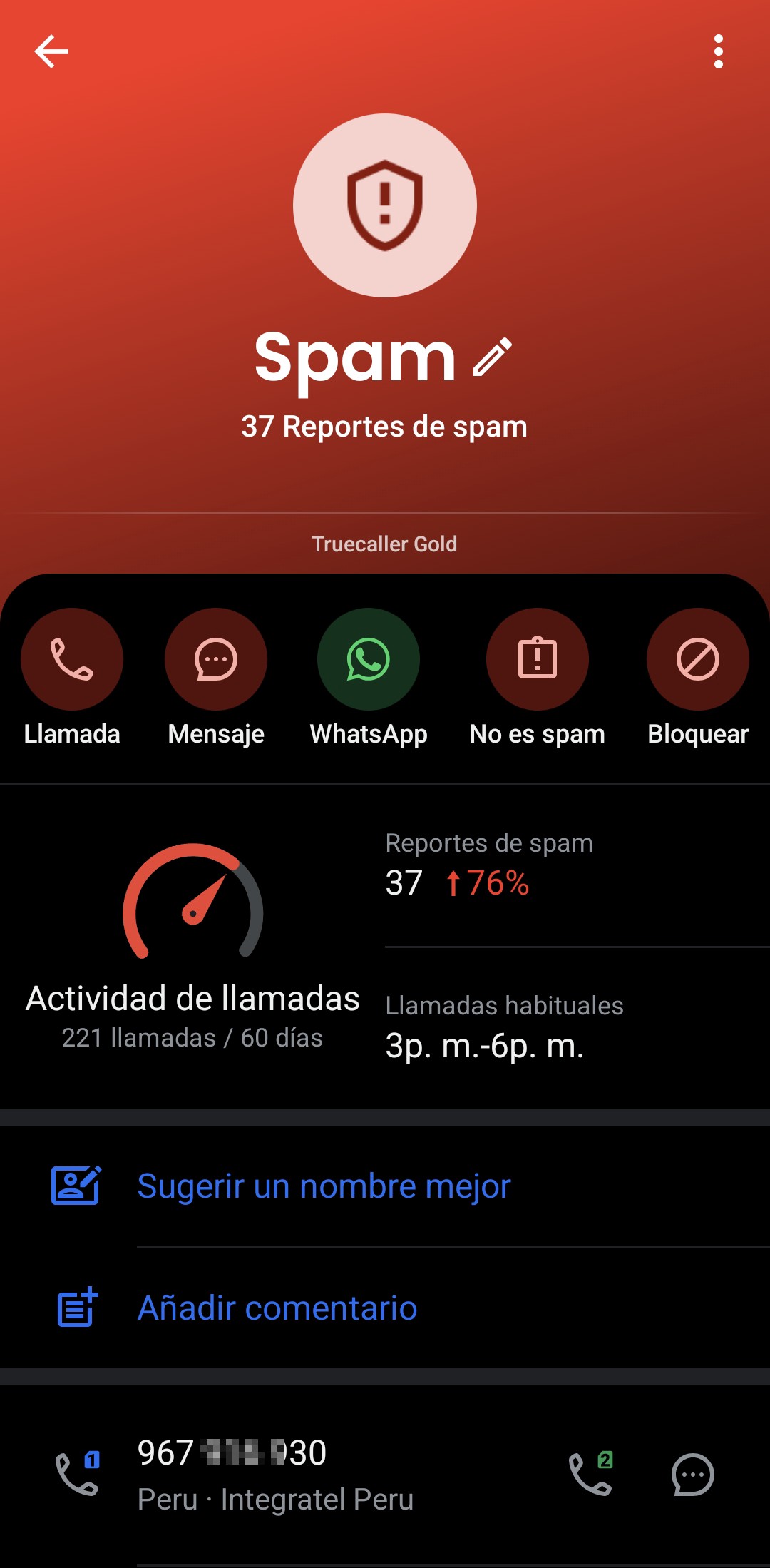 Call from operator asking about unreported problems