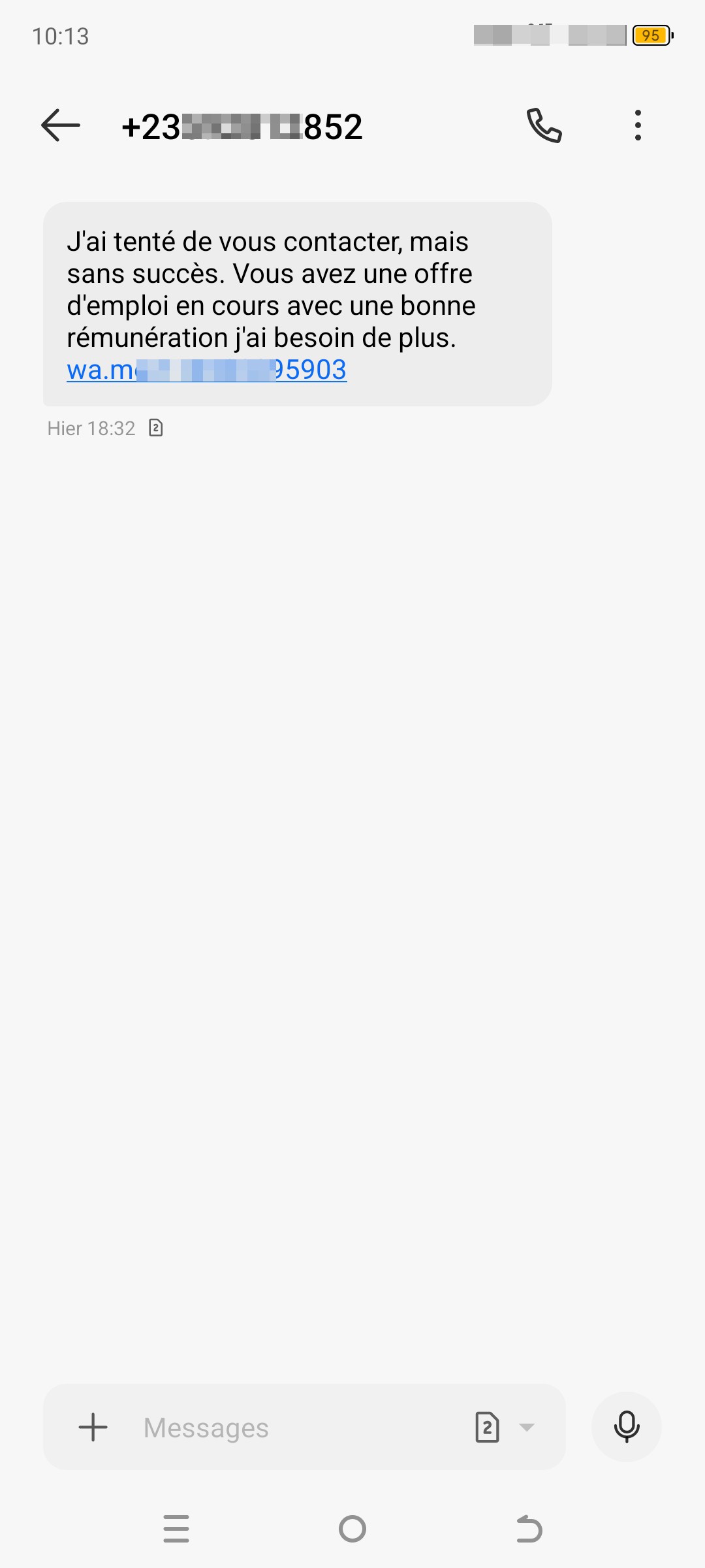 scam SMS