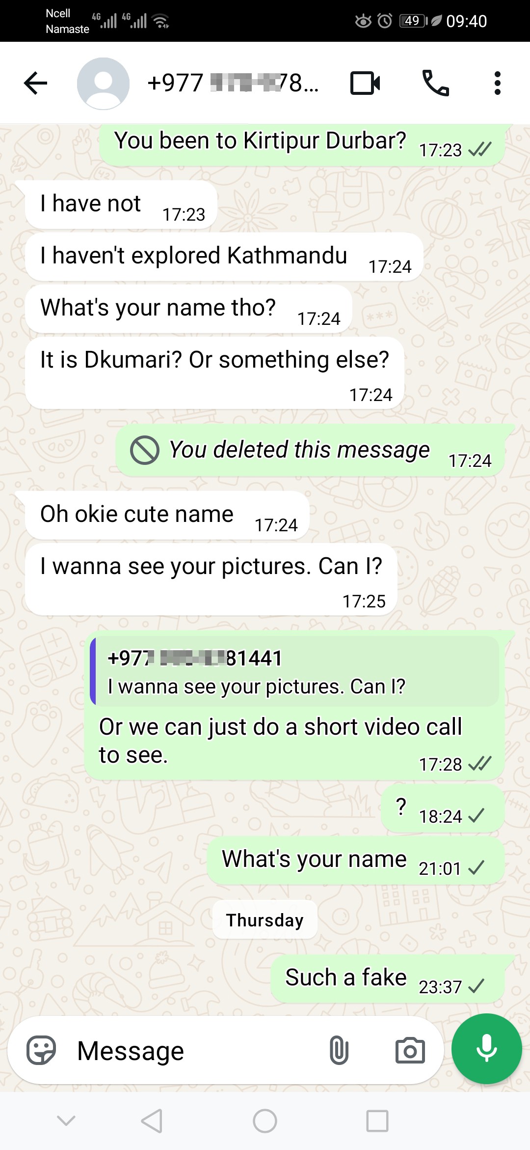 Fake person