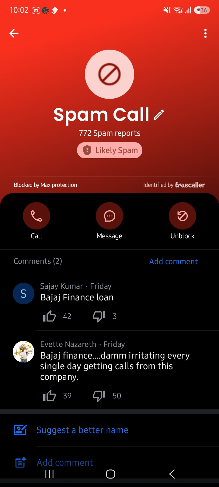 bajaj finance spam - image 4