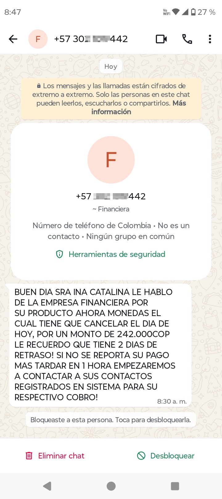 It is harassment and fraud