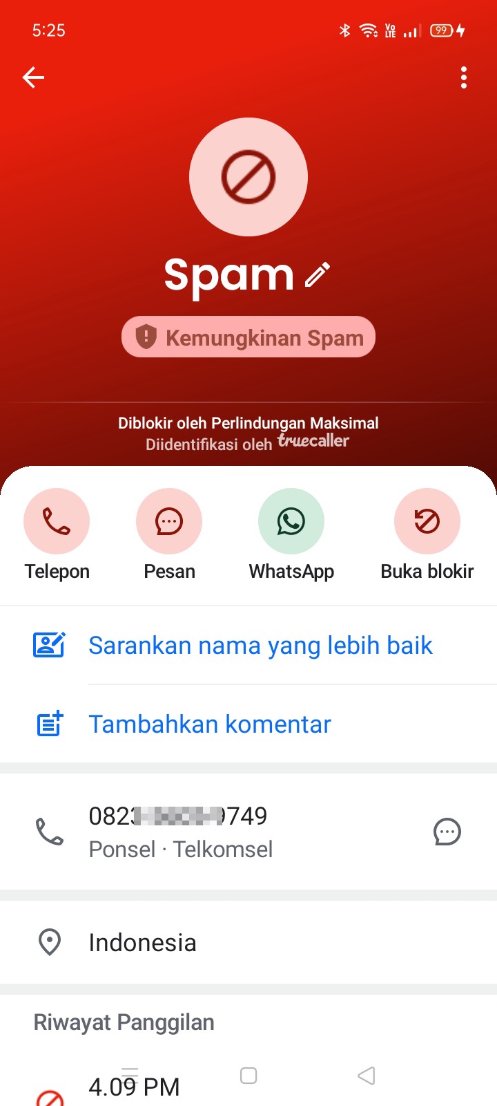 Spam number disguised again - image 2