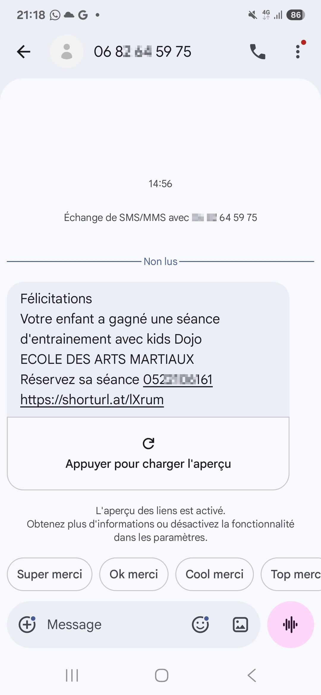 I received this message twice