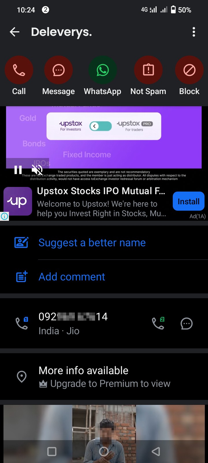 Asked for OTP regarding the parcel