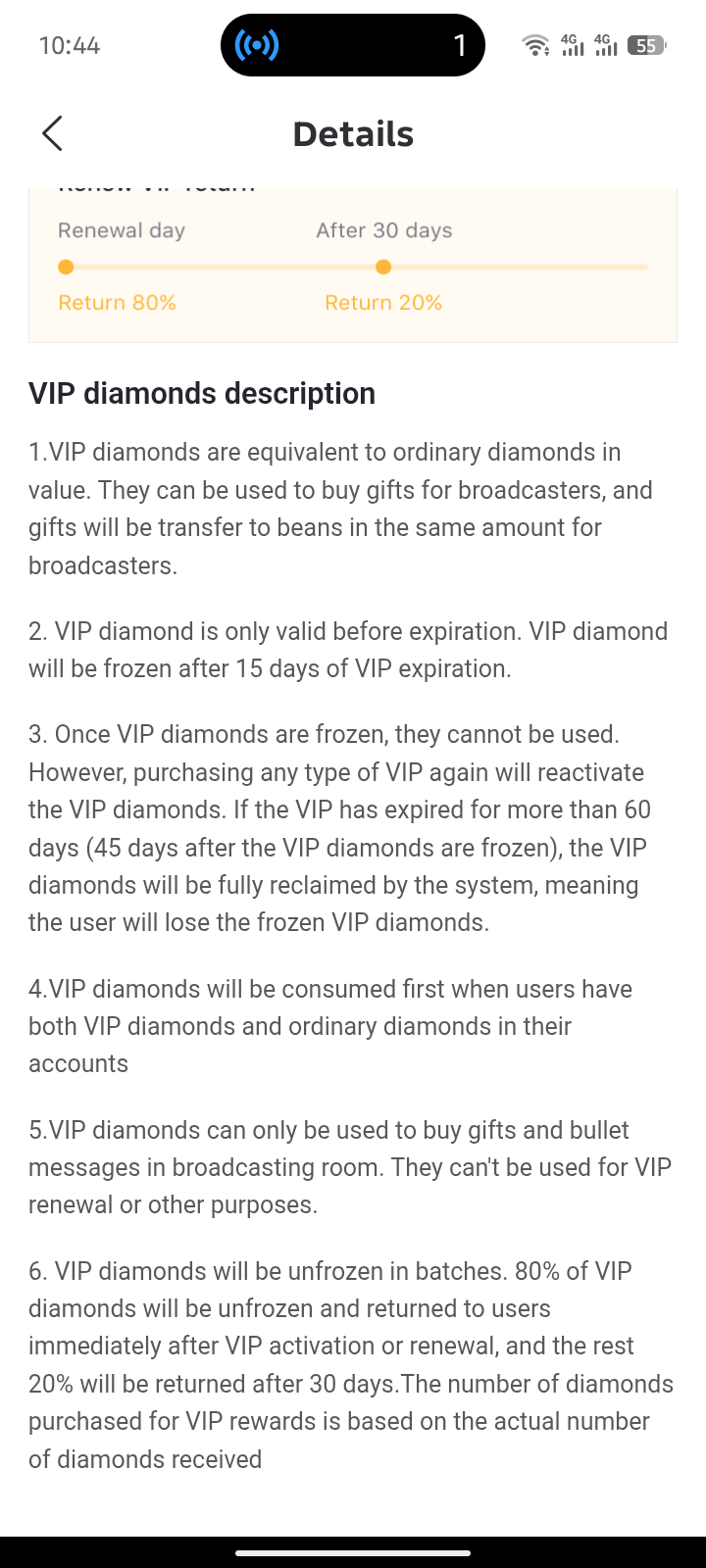 sacam in the name of BIGO vip recharge 