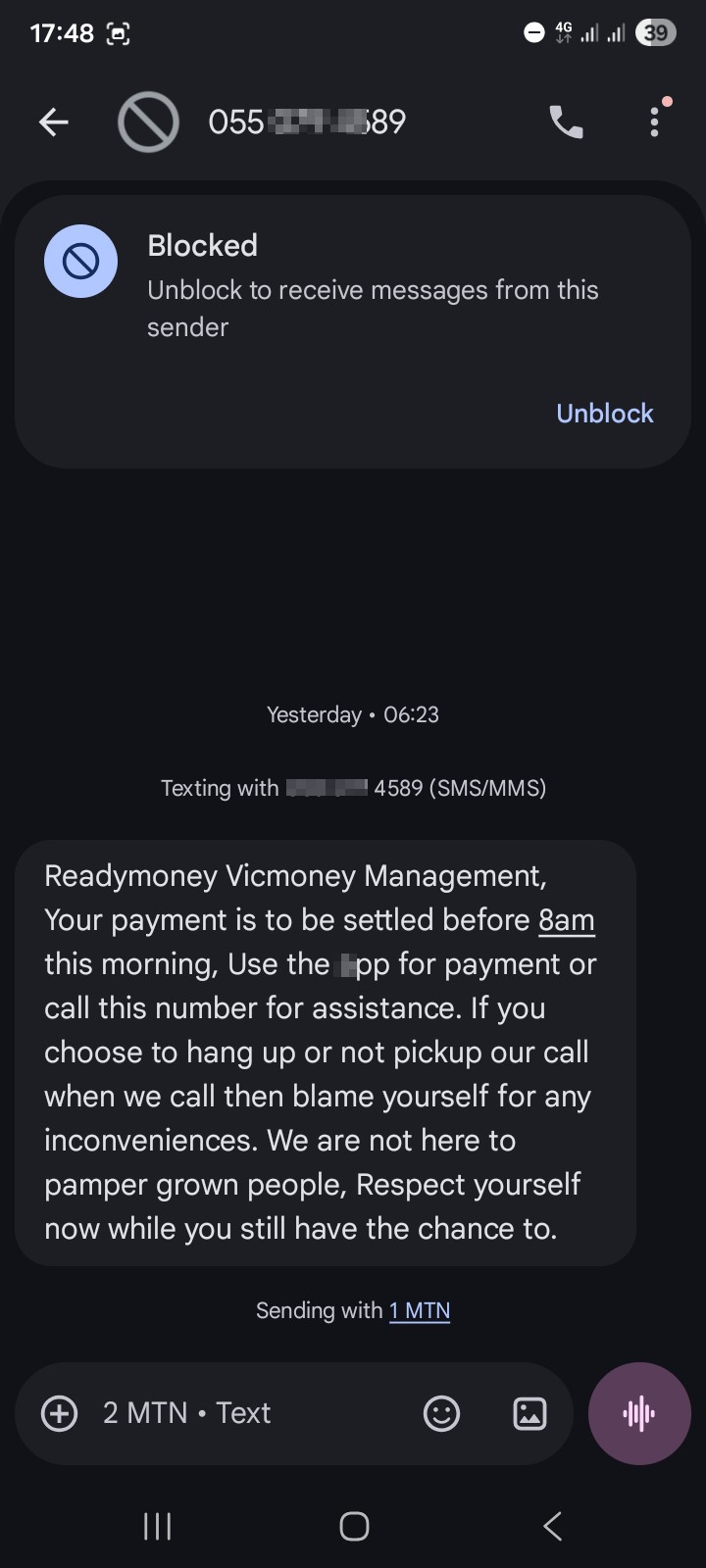Loan app harassment with threats and calls to contacts - image 2