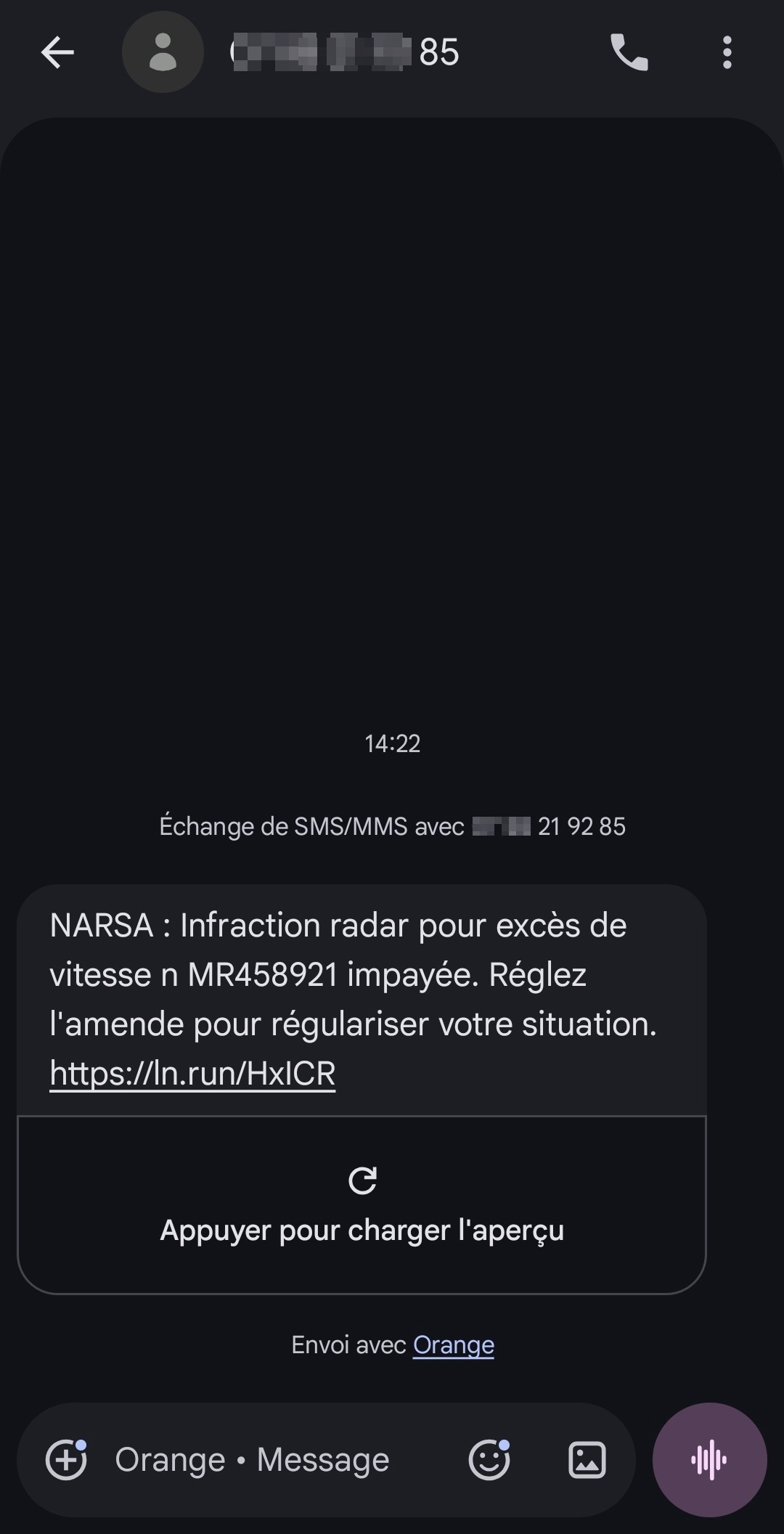 Attempted scam on 25/07/2026