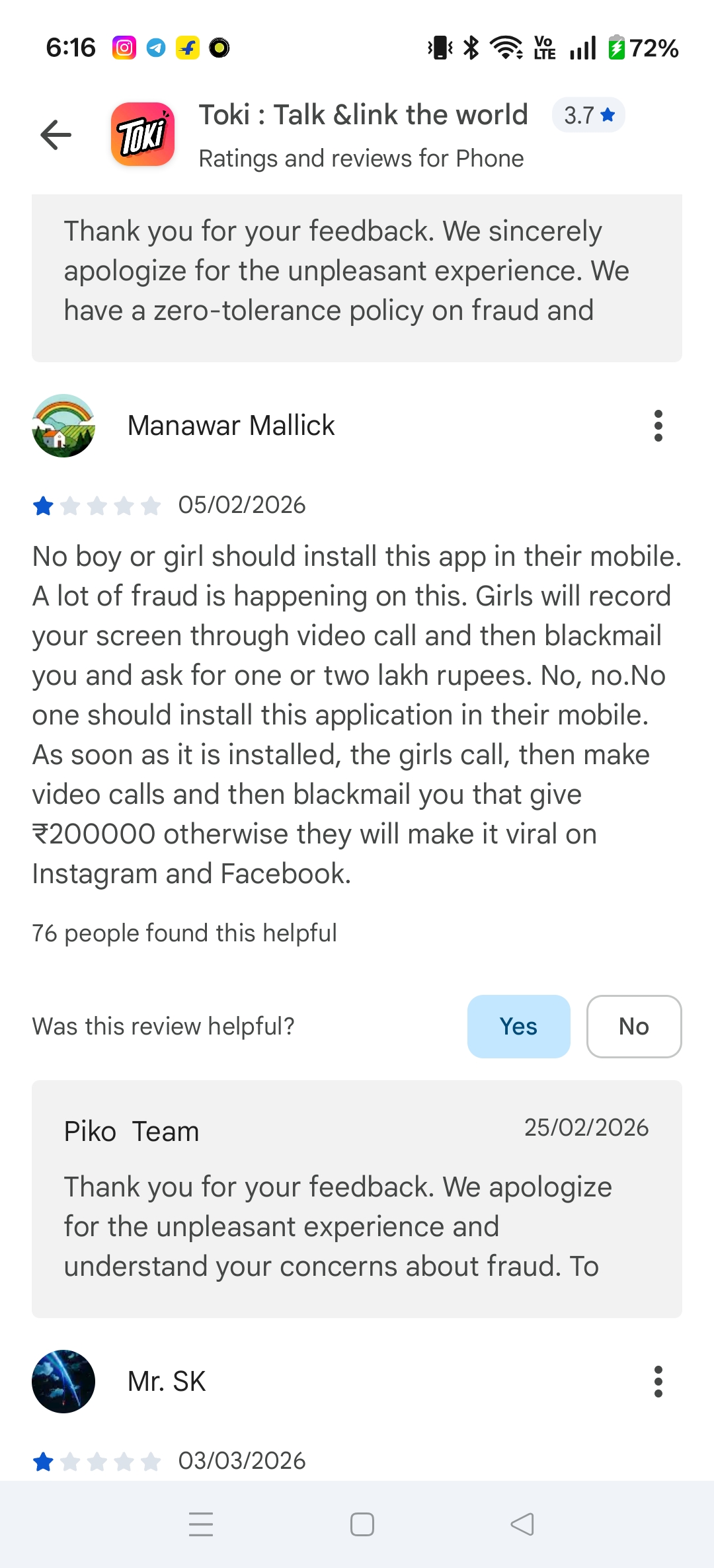 dating app is scammed 