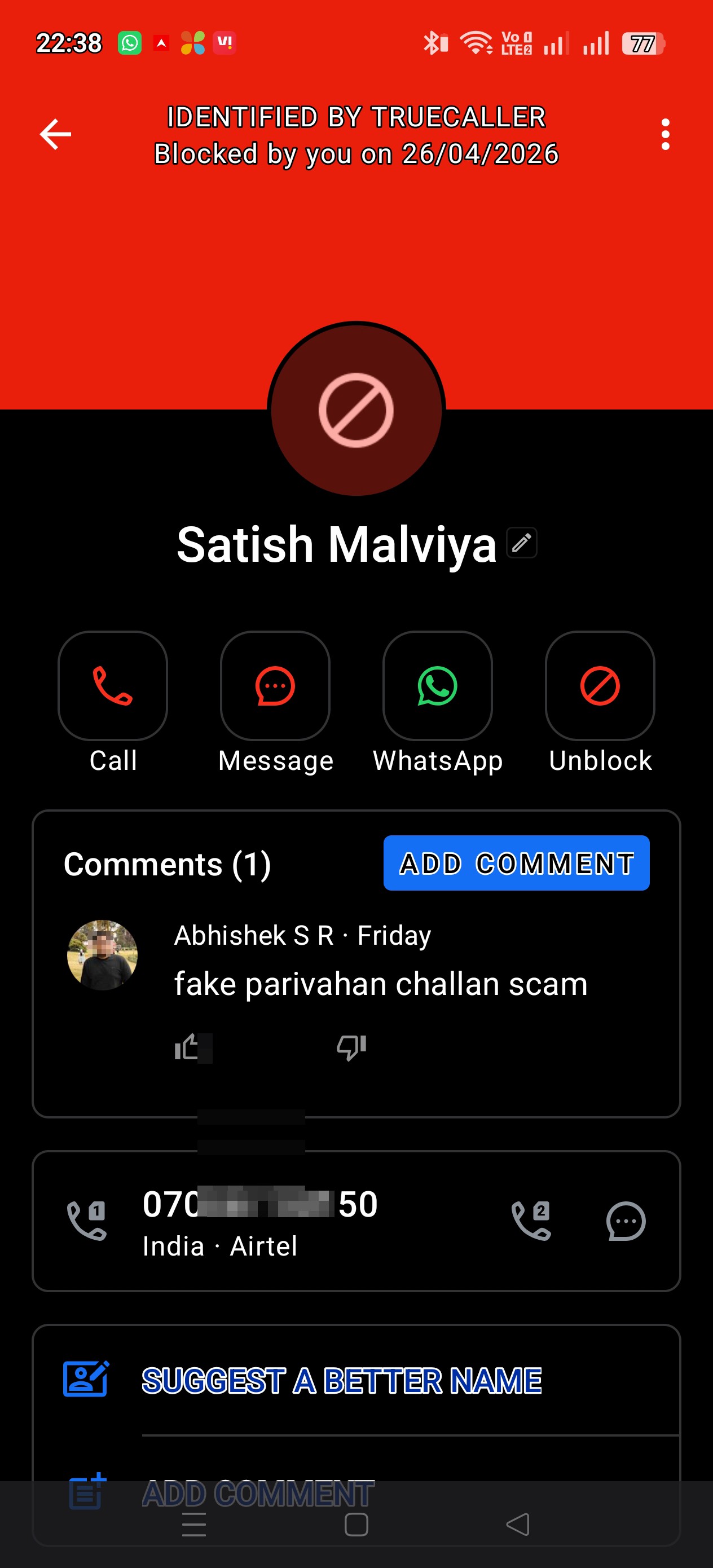 RTO scam link  - image 2