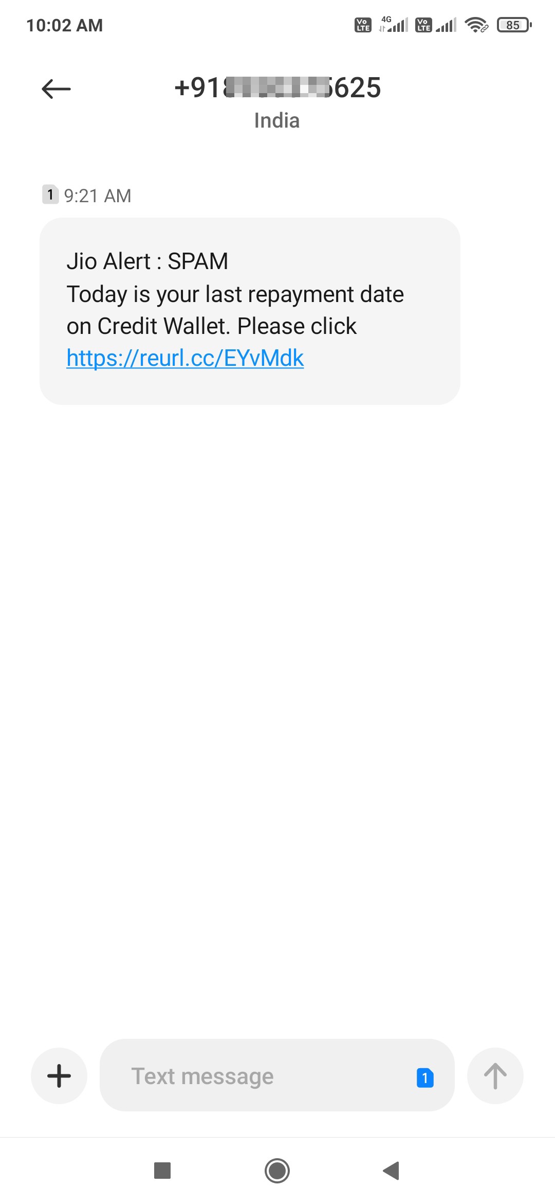 Fake message about loan payment, do not open the link - image 2