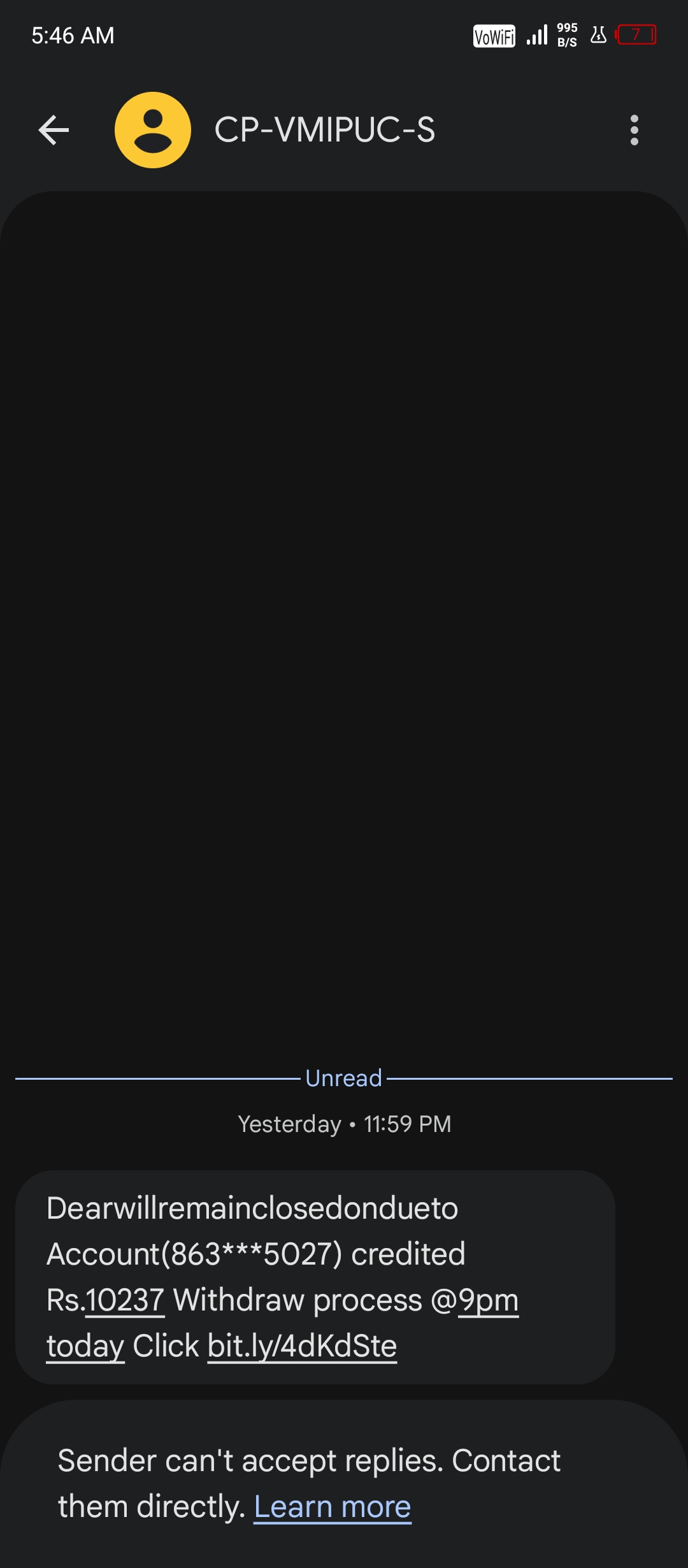 Harmful links to hack my device sent to me everyday. Don't click it.  - image 3