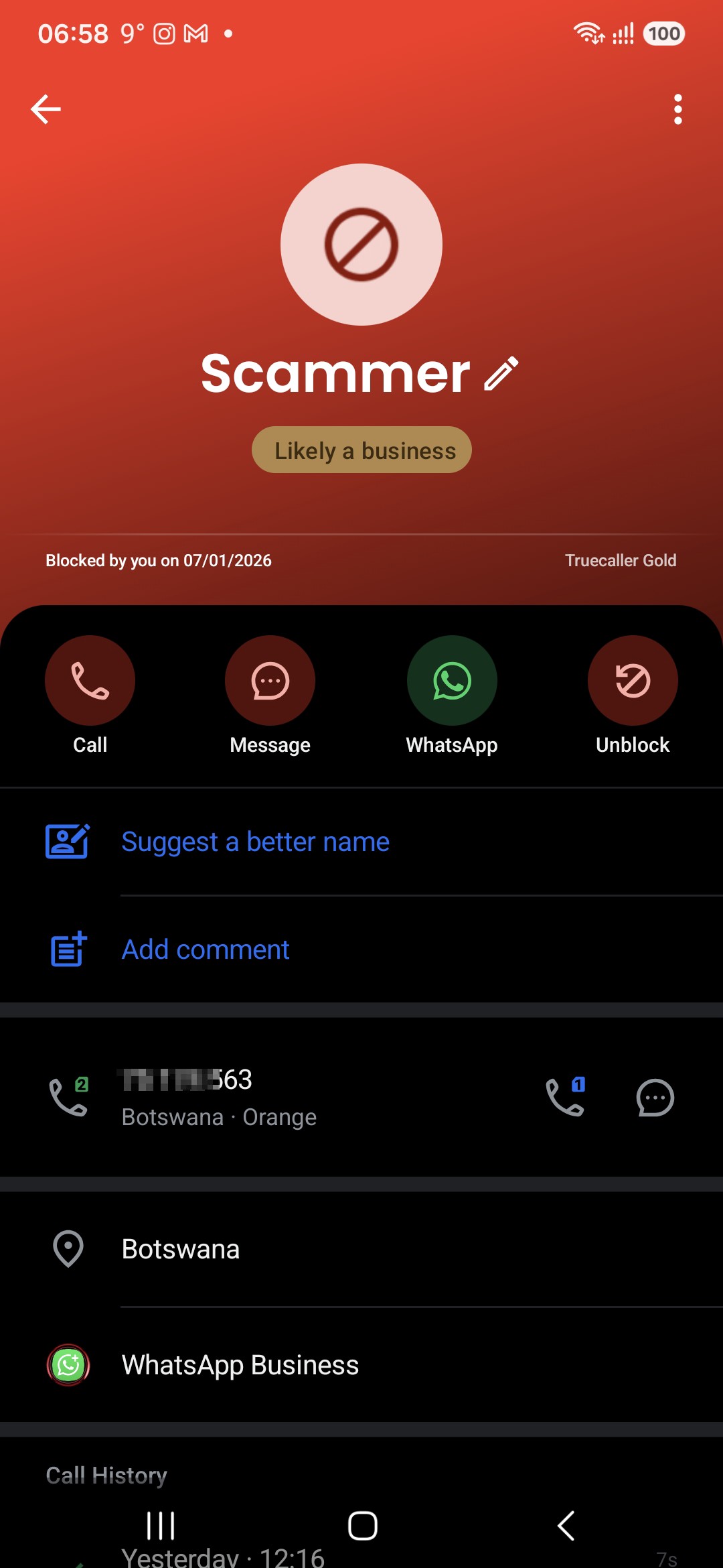 Scammer Alert Botswana