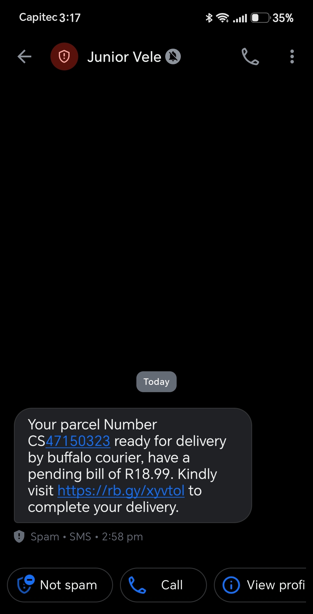 Buffalo Courier requesting payment for alleged shortfall