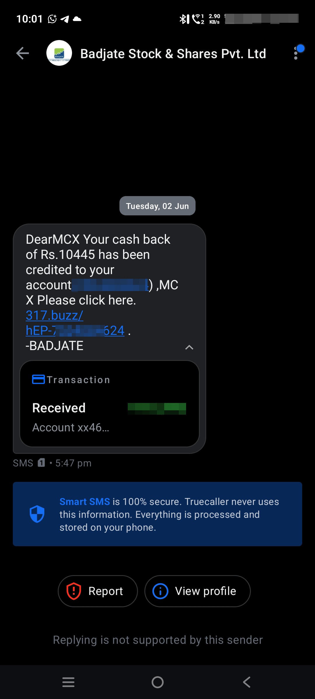 To protect Yourself Don't Click on any Link