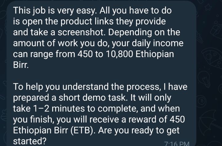 scammer on telegram